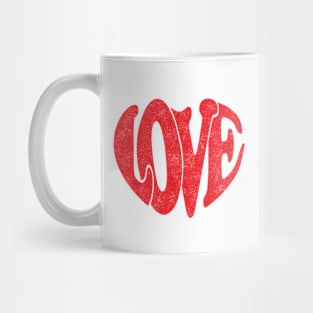 Retro Love Heart Valentine Mug